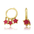 Enamel Star Dangle Earring