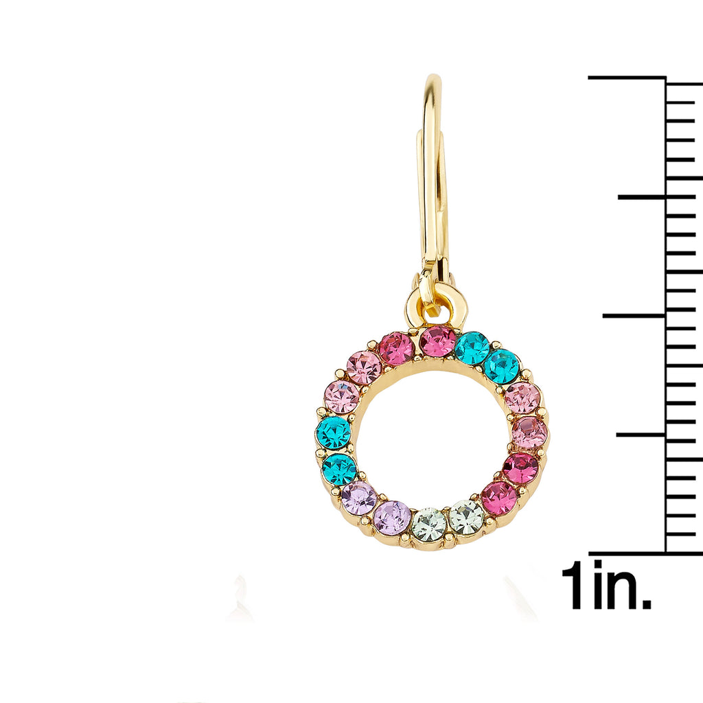 Rainbow Circle Dangle Earring