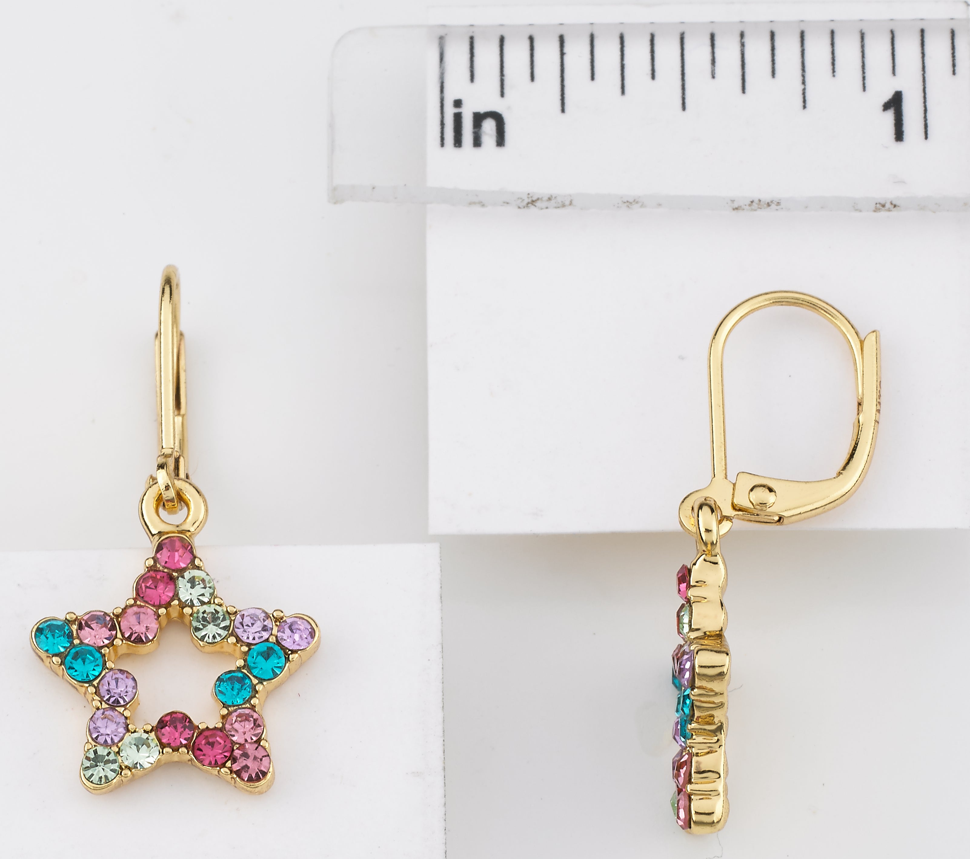 Rainbow Star Dangle Earring