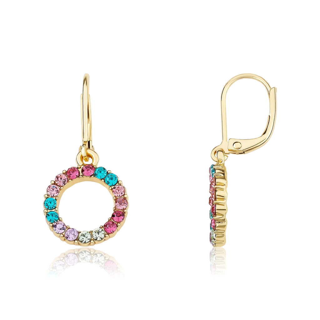 Rainbow Circle Dangle Earring