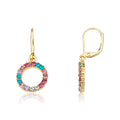 Rainbow Circle Dangle Earring