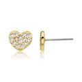 CZ Filled Big Heart Stud Earring