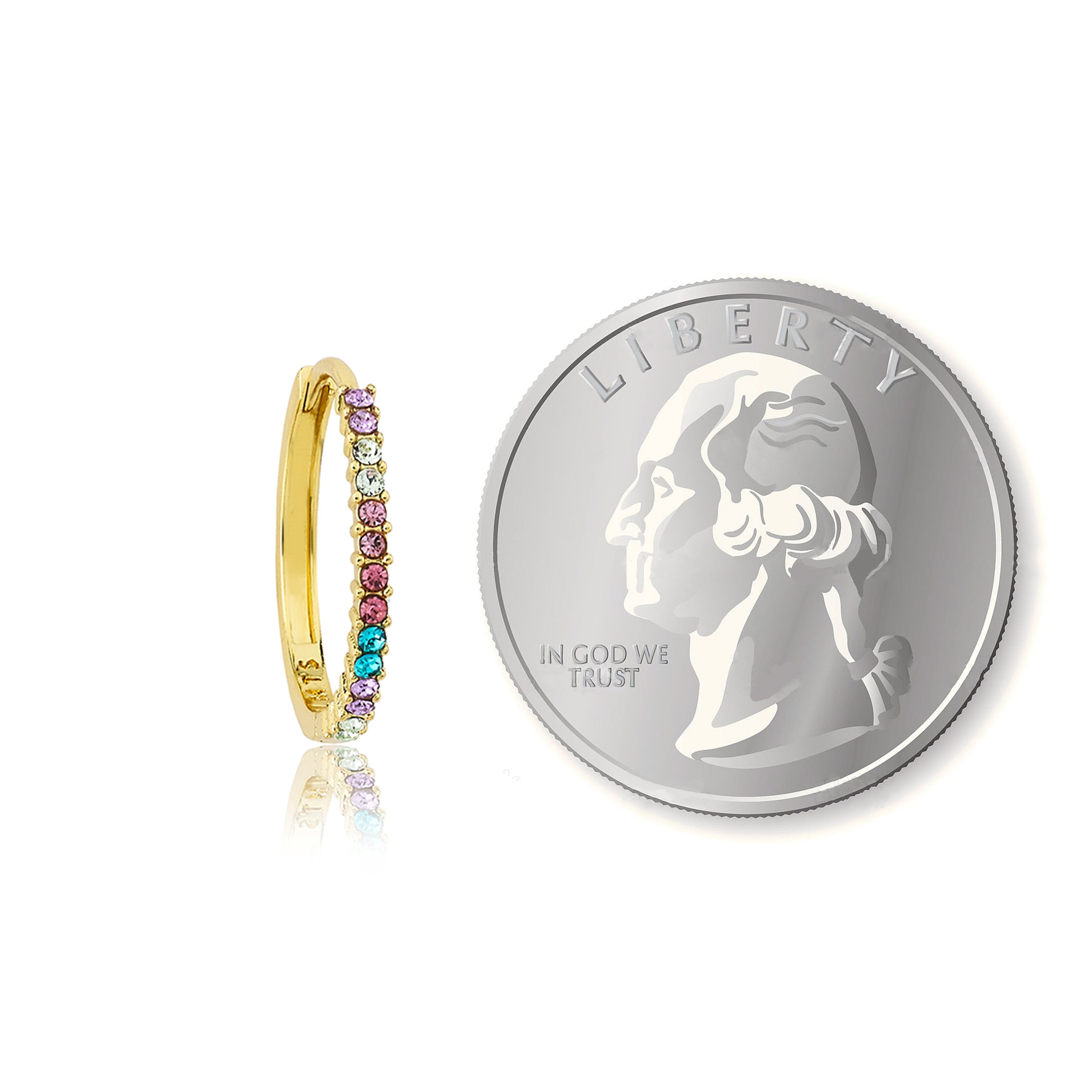 Quarter Size Hoop Earring