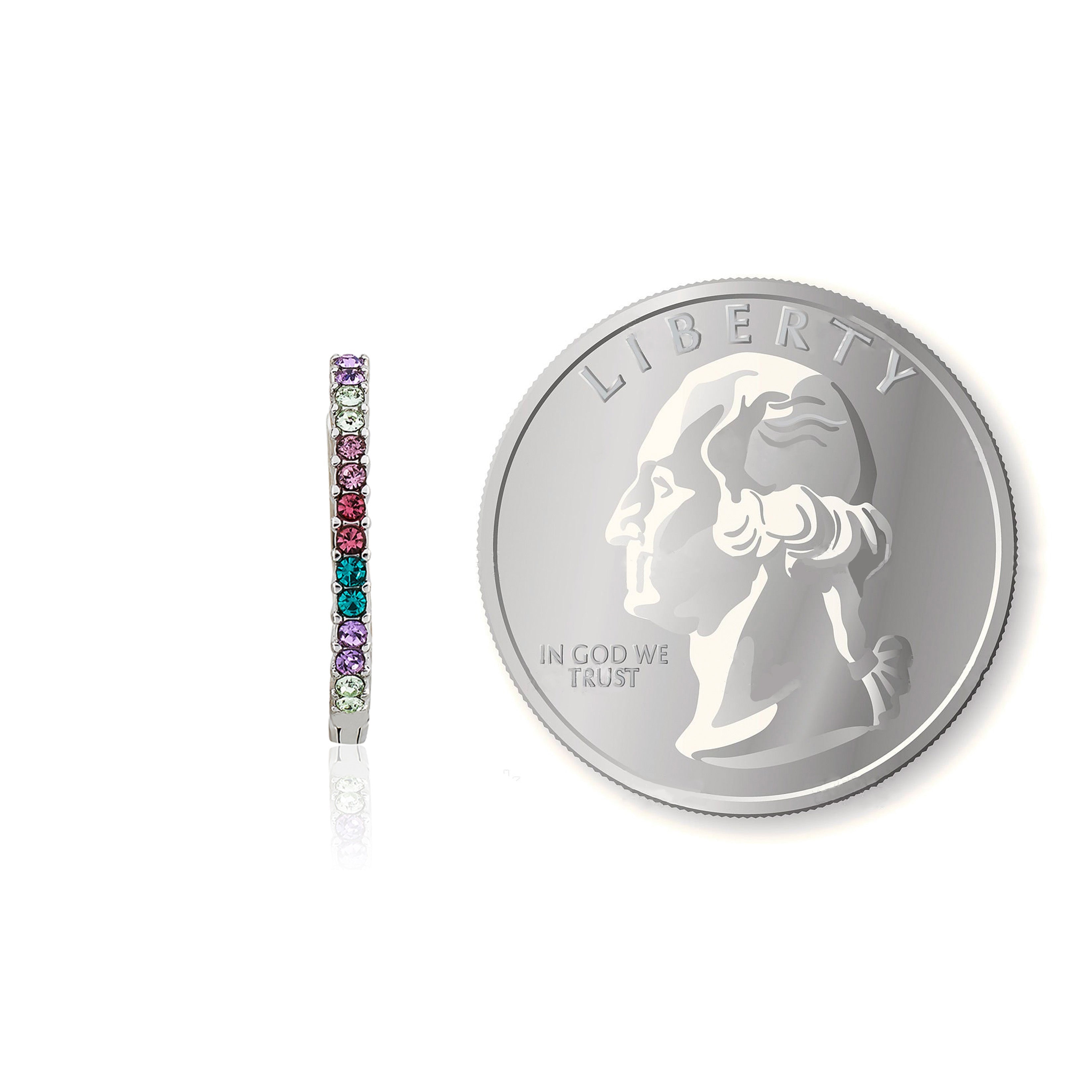 Quarter Size Hoop Earring