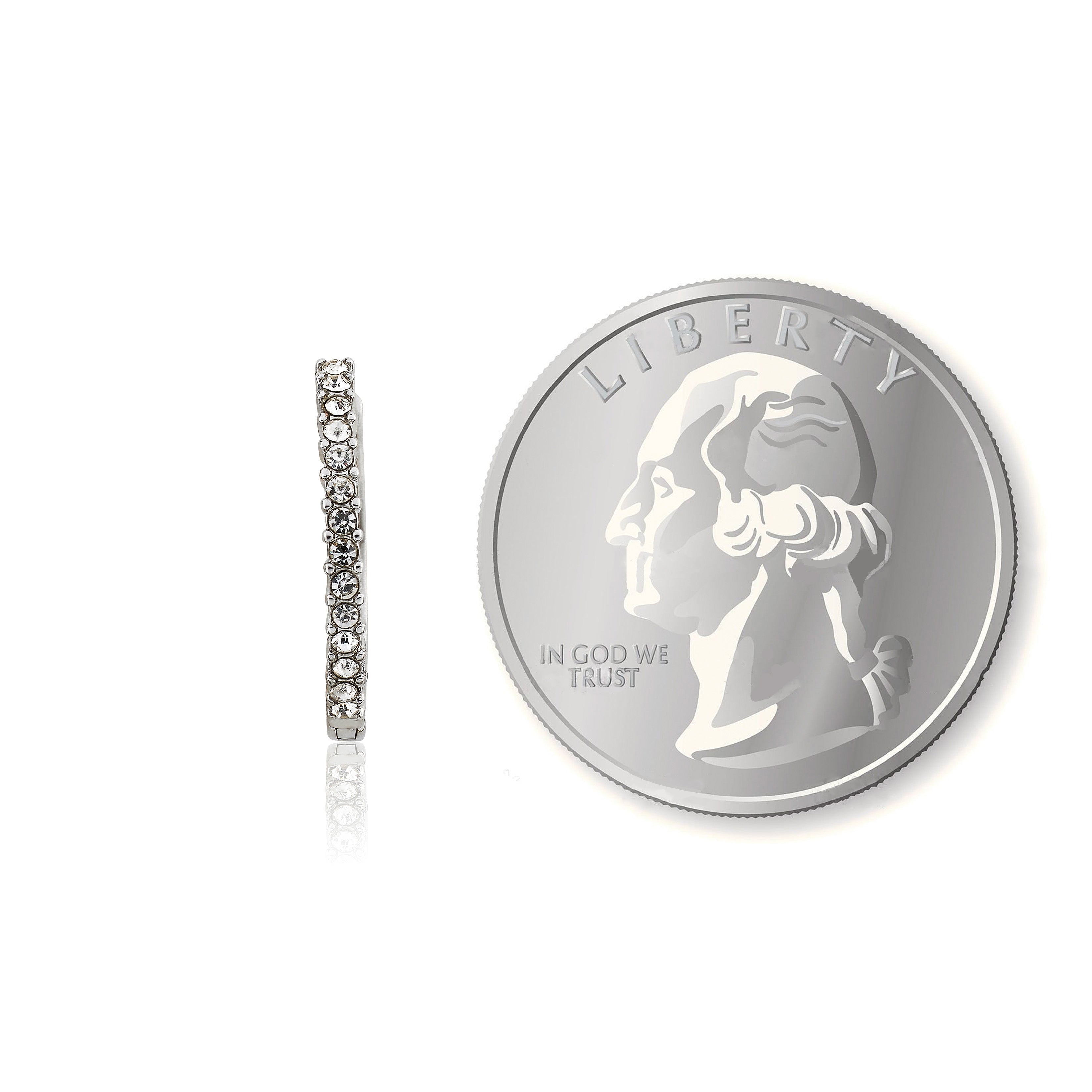 Quarter Size Hoop Earring