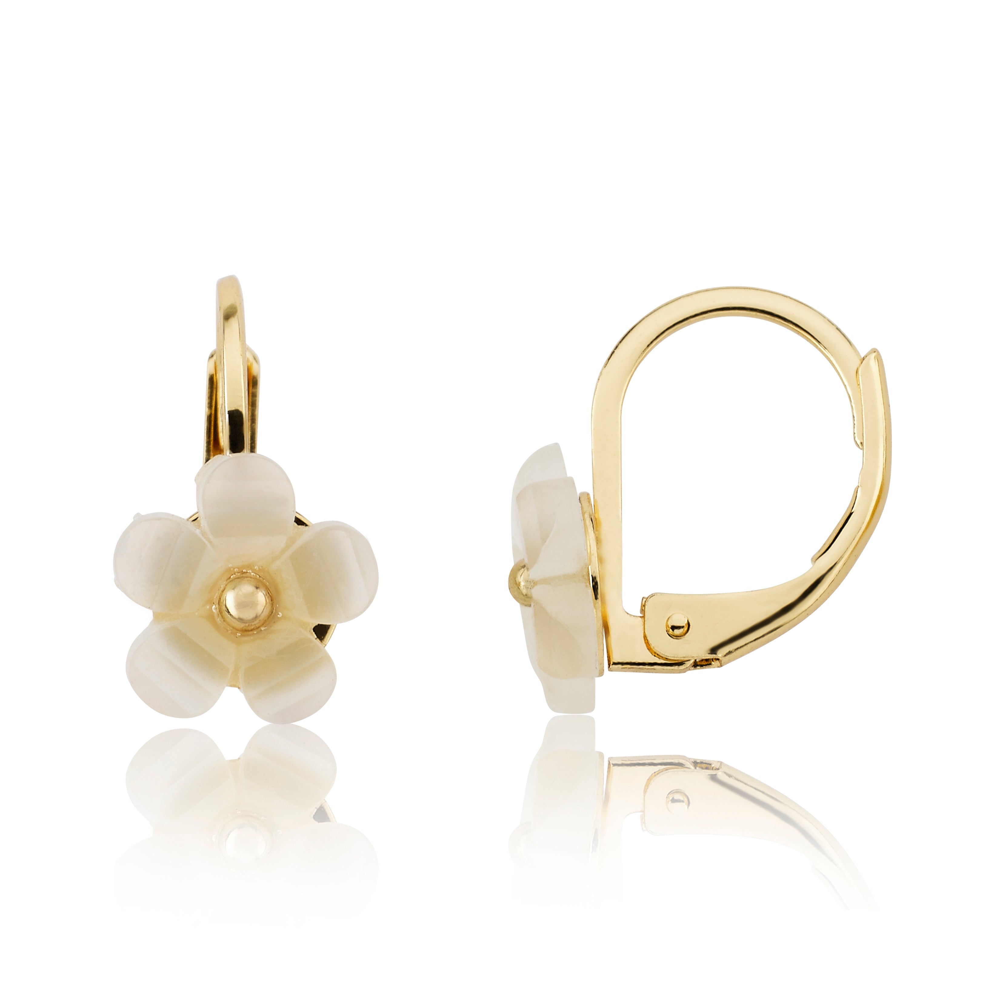 Frosted Flower Earring