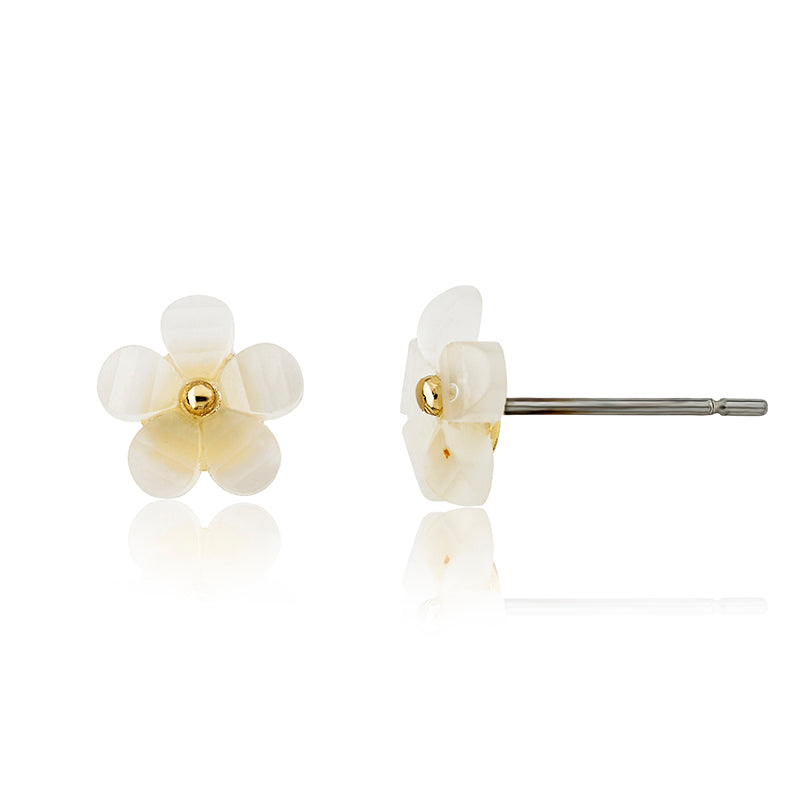 Frosted Flower Small Stud Earring
