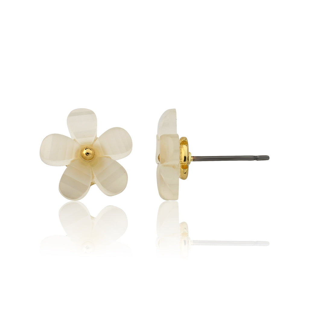 Frosted Flower Big Stud Earring