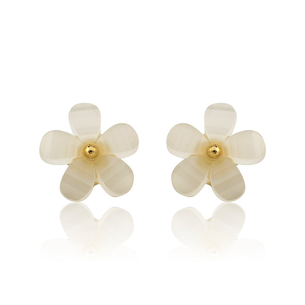 Frosted Flower Big Stud Earring