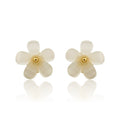 Frosted Flower Big Stud Earring
