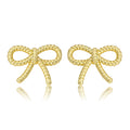 Roped Bow Stud Earring