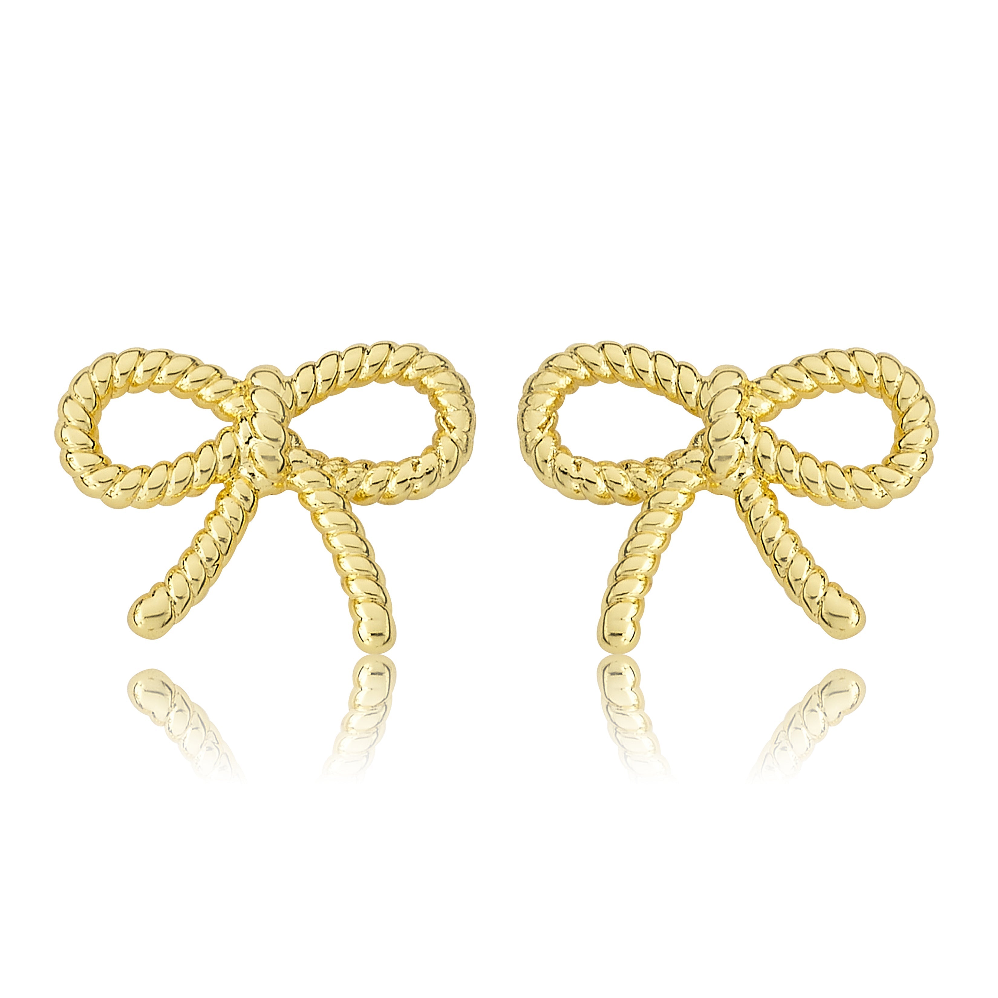 Roped Bow Stud Earring