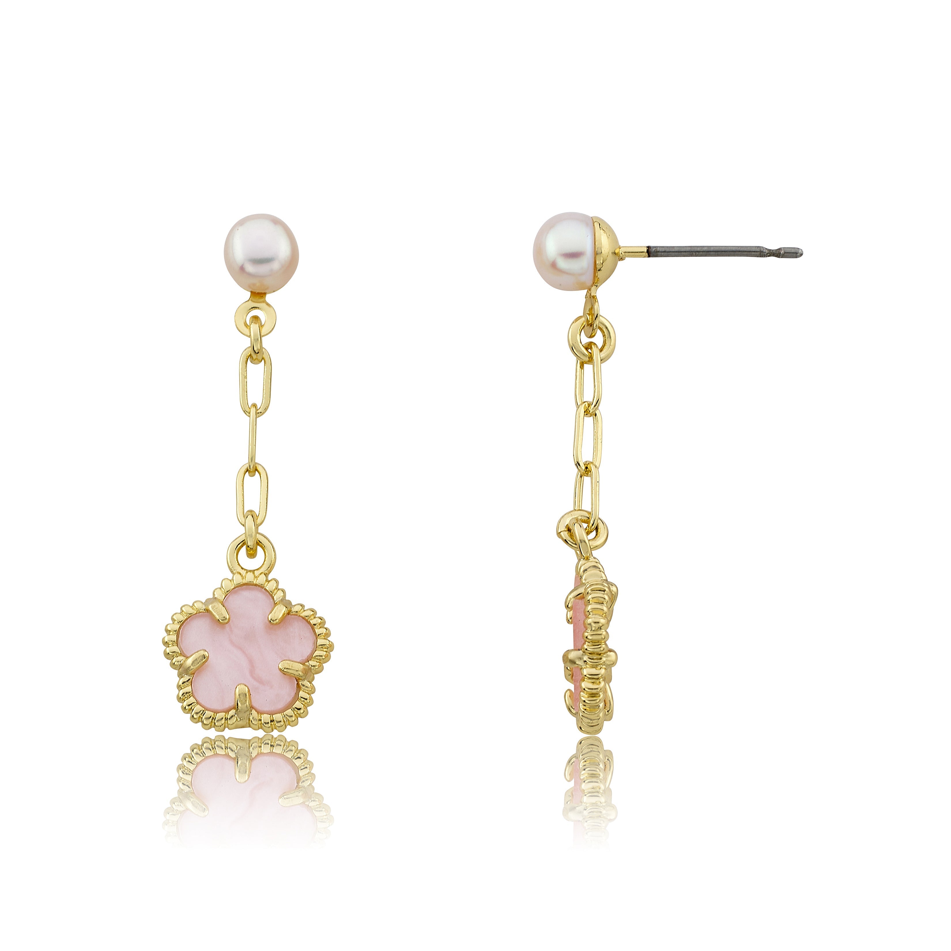 Mother of Pearl Flower Dangle Earring