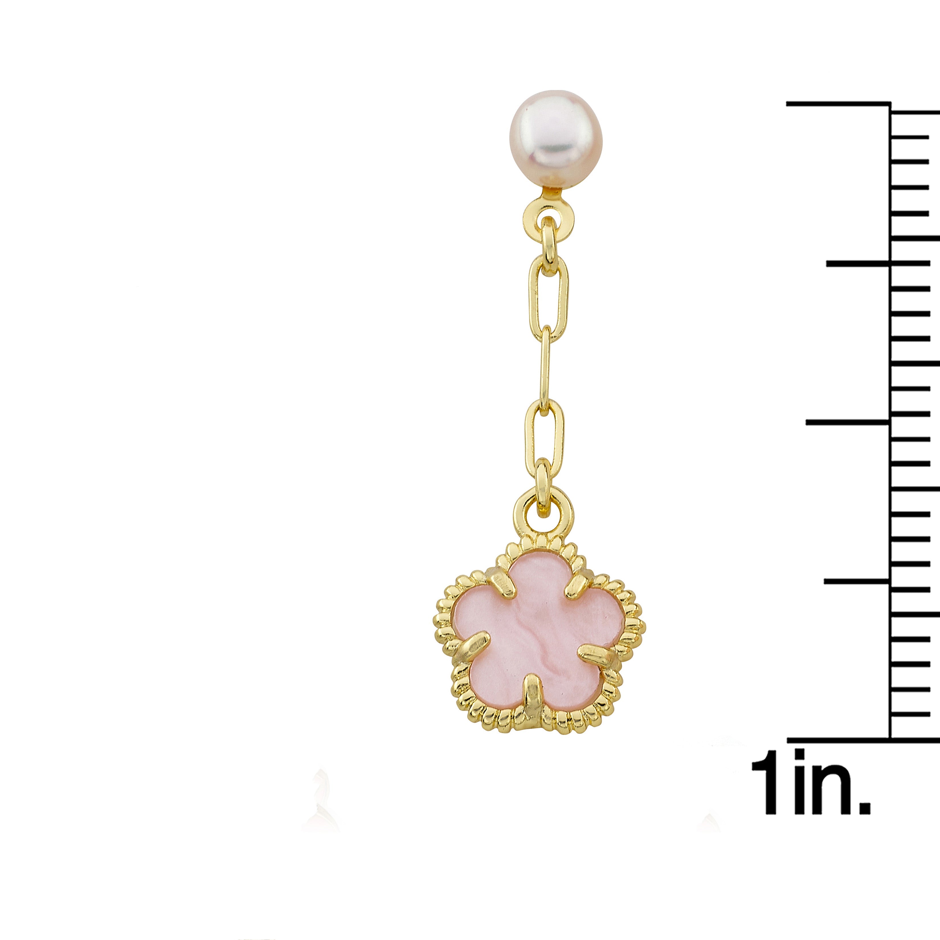 Mother of Pearl Flower Dangle Earring