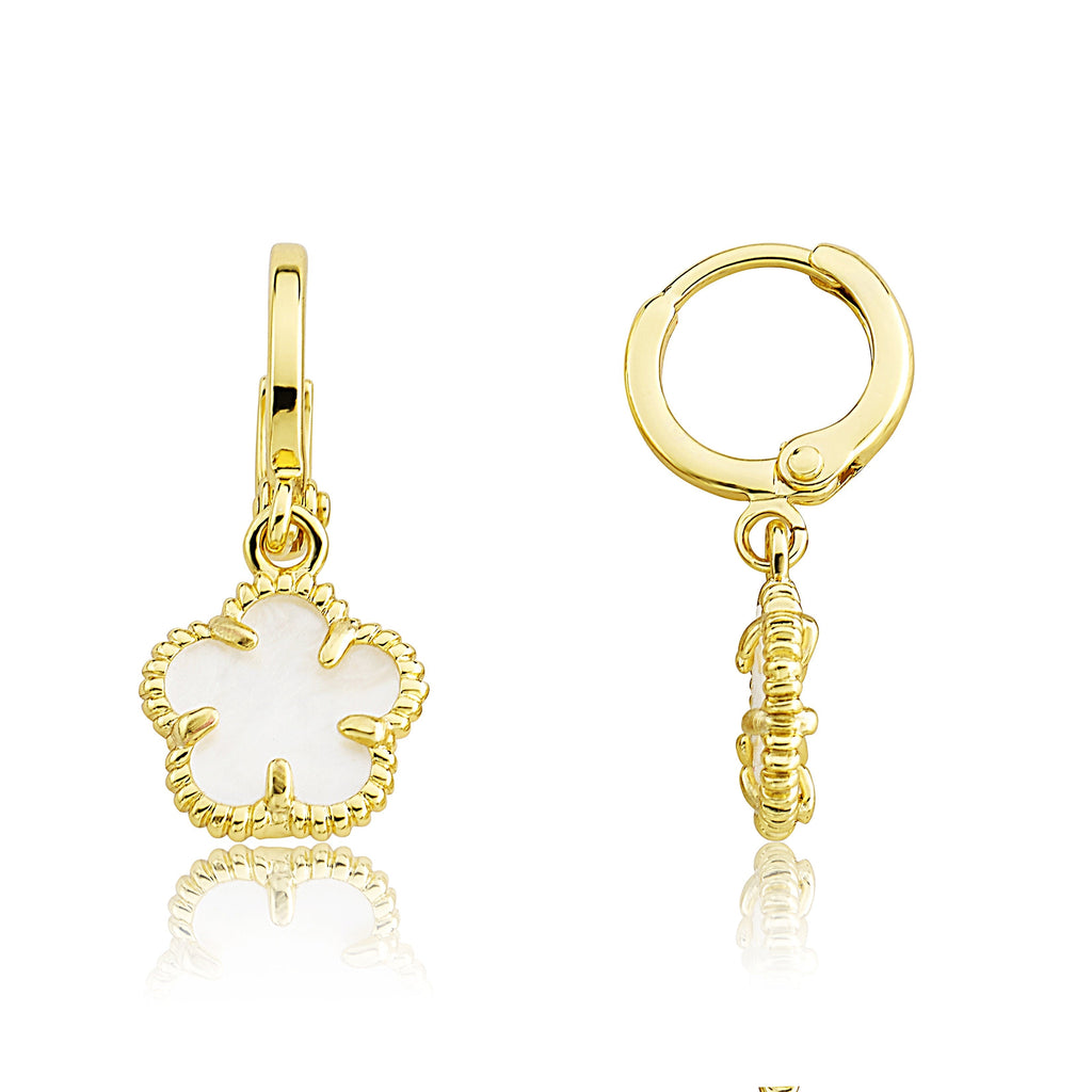 Mother of Pearl Flower Earring