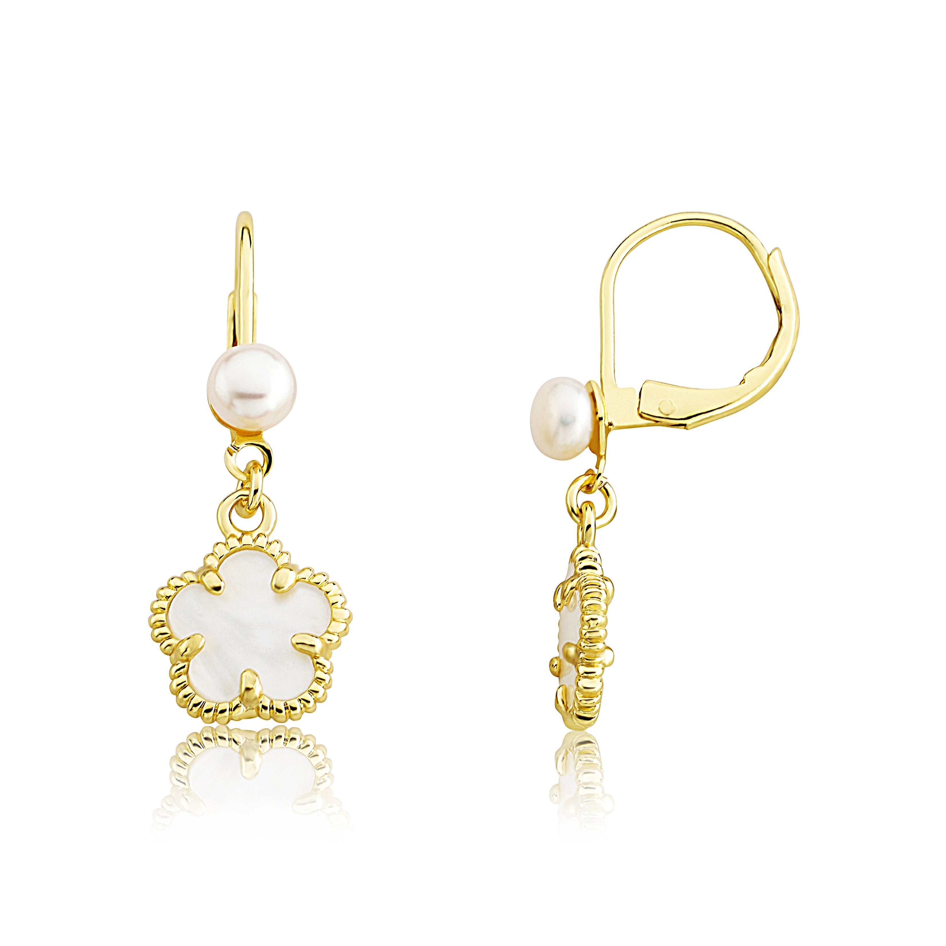 Mother of Pearl Flower Earring