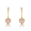 Mother of Pearl Heart Dangle Earring