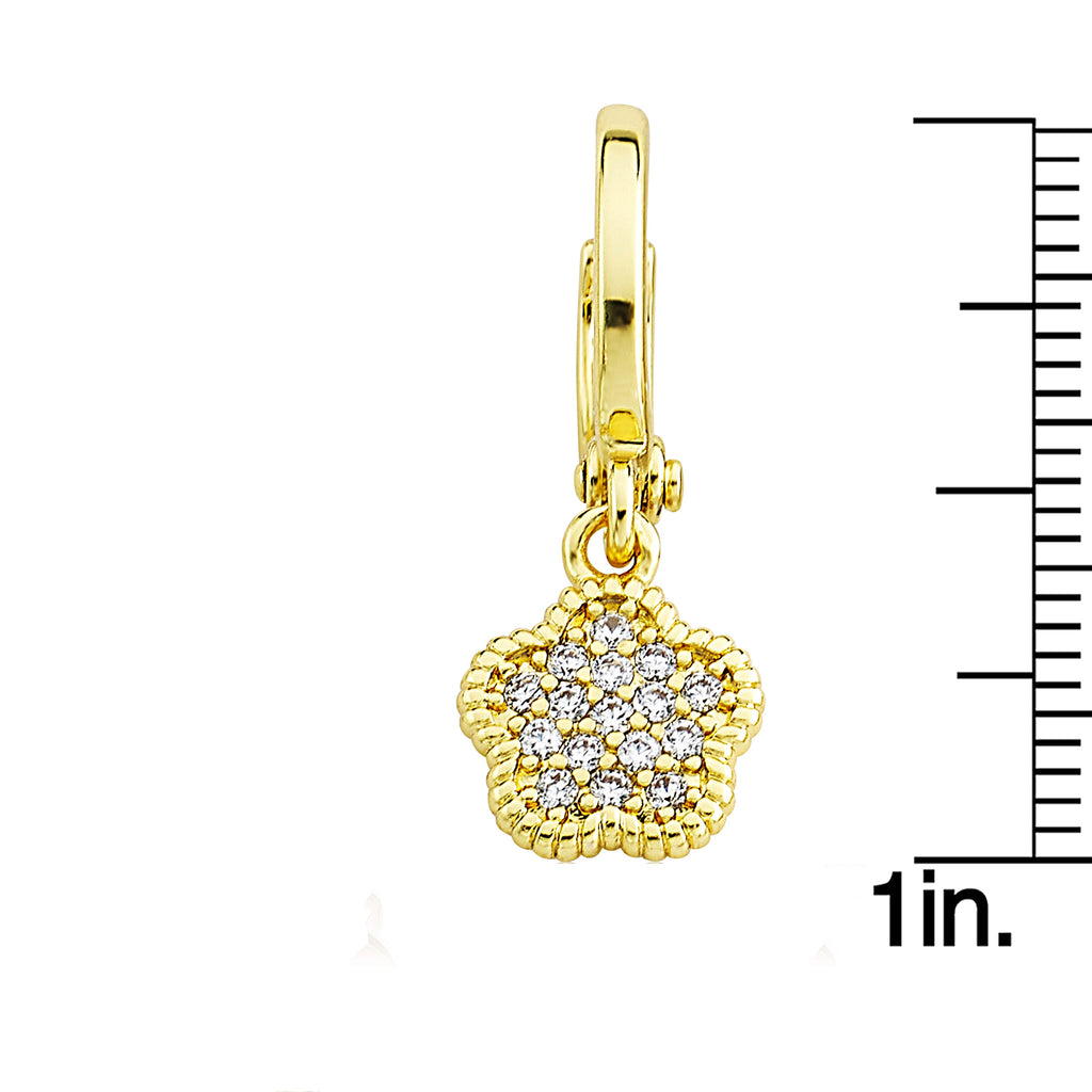 Micro Pave Flower Earring