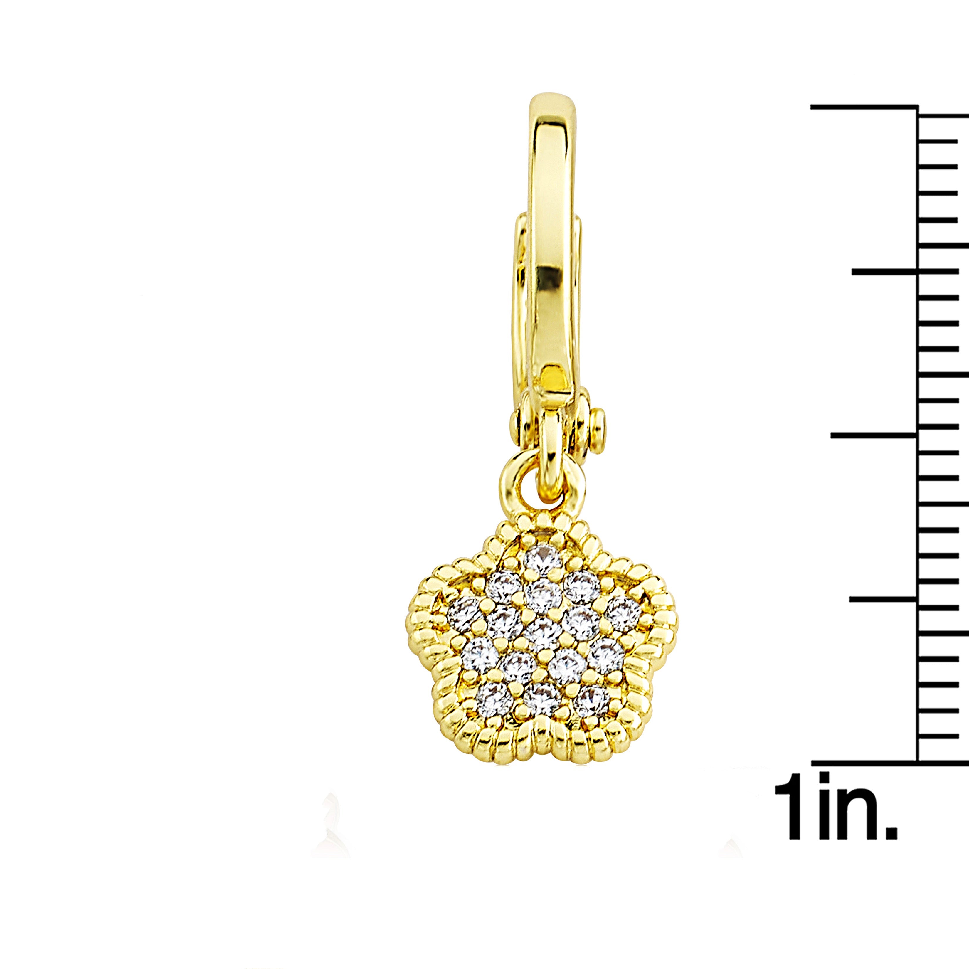 Micro Pave Flower Earring