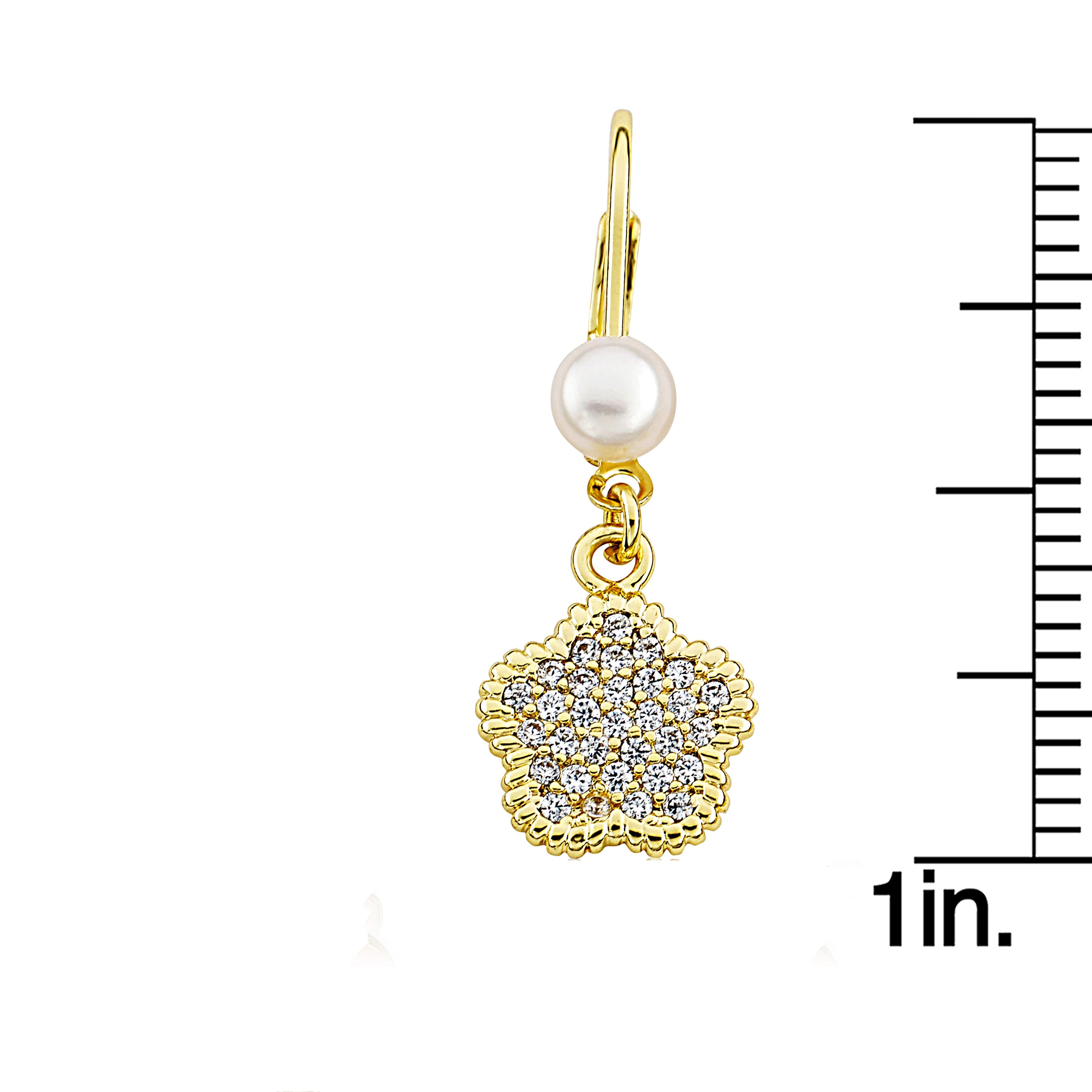 Micro Pave Flower Earring