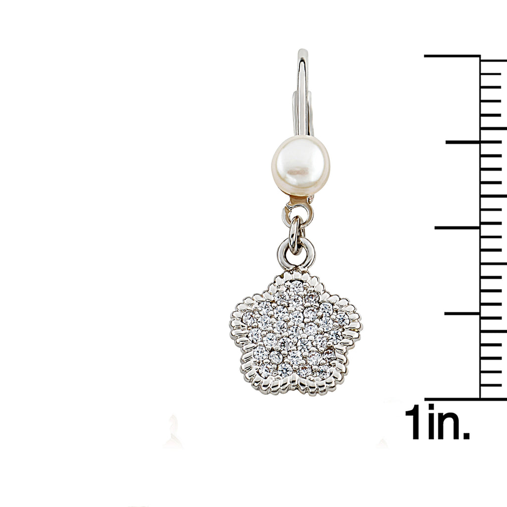 Micro Pave Flower Earring