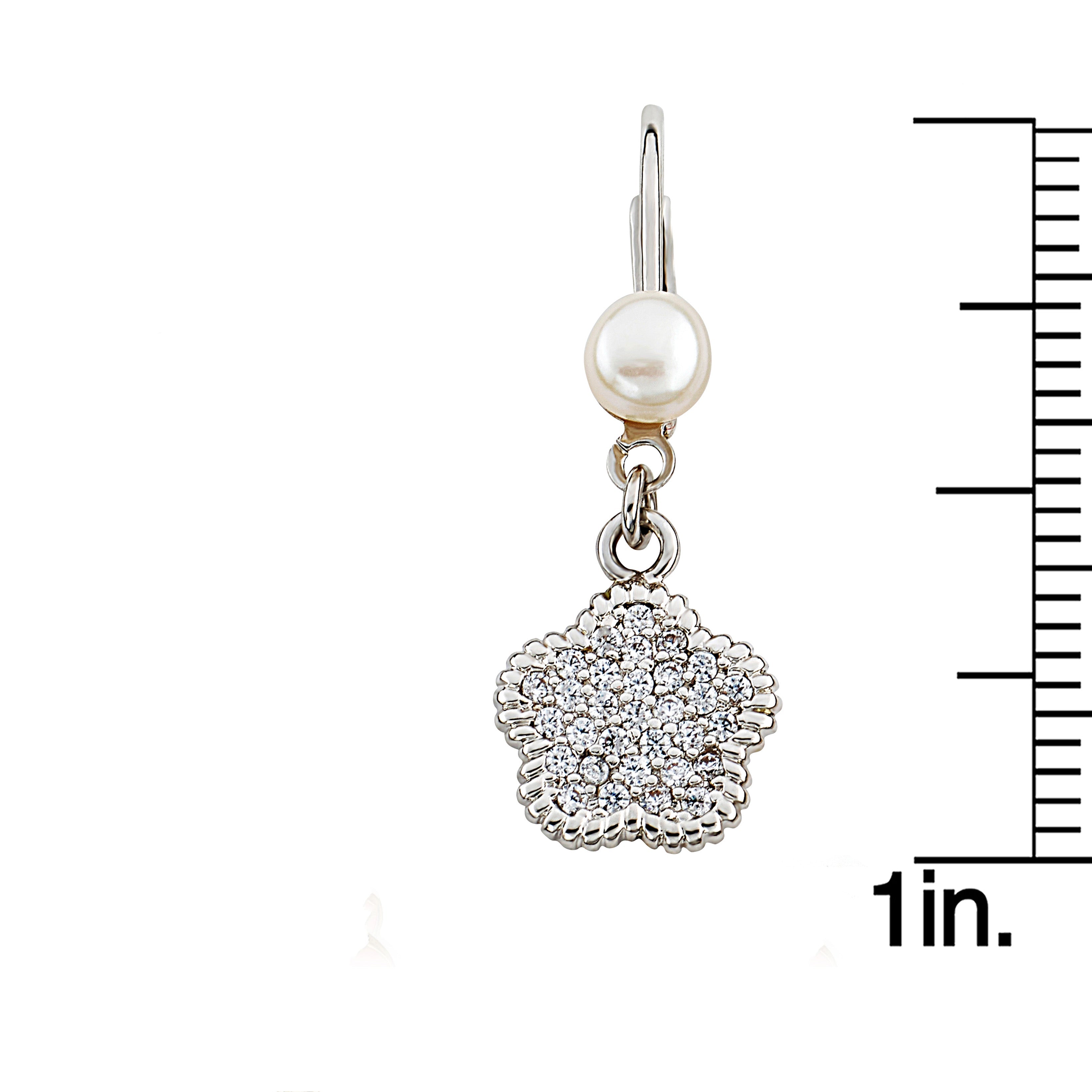 Micro Pave Flower Earring