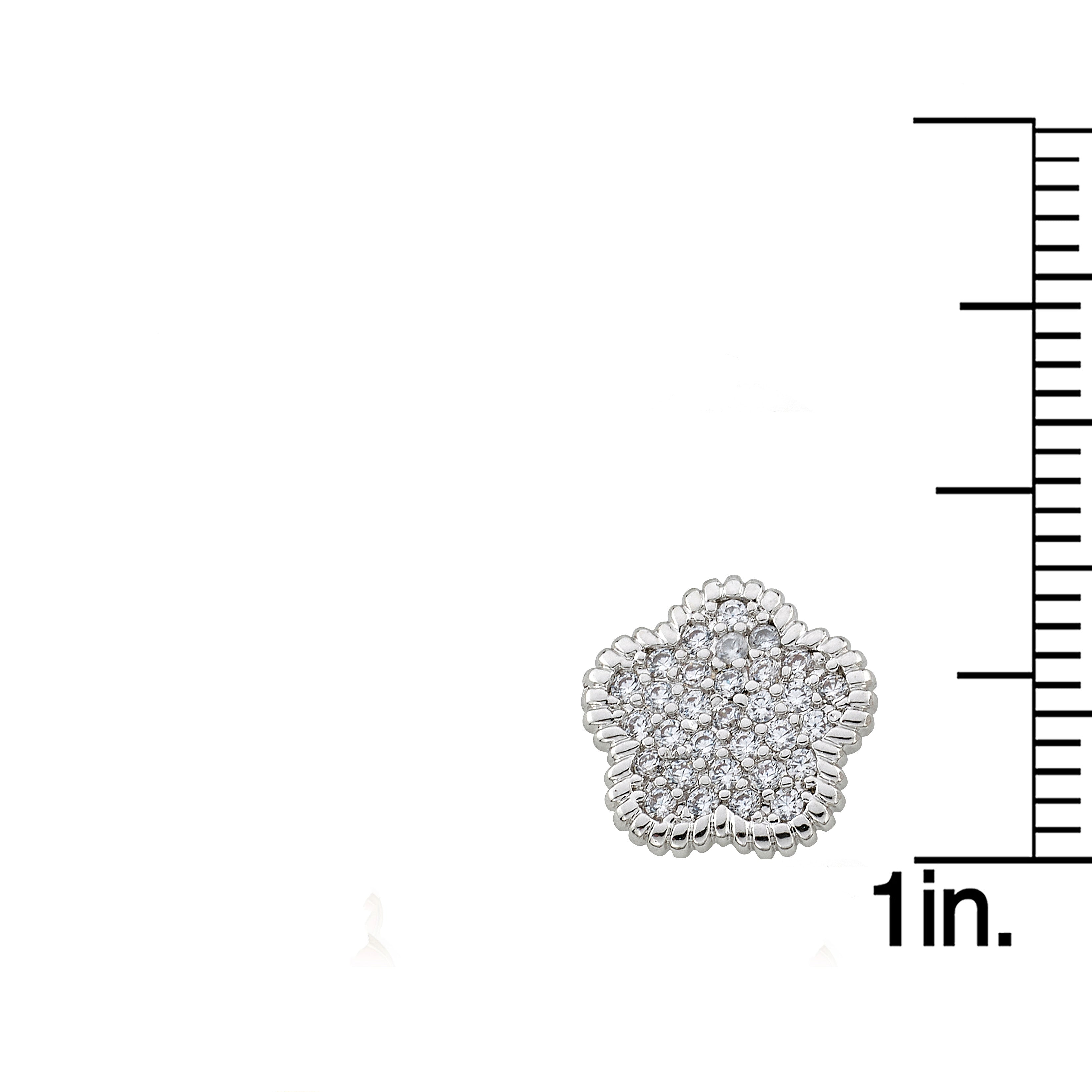 Micro Pave Flower Earring