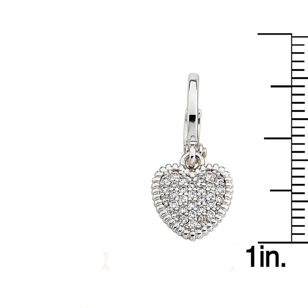 Micro Pave Heart Earring