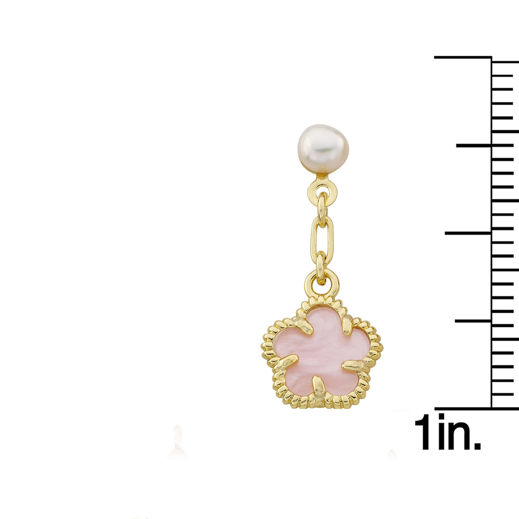 Mother of Pearl Flower Dangle Earring