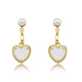 Mother of Pearl Heart Dangle Earring