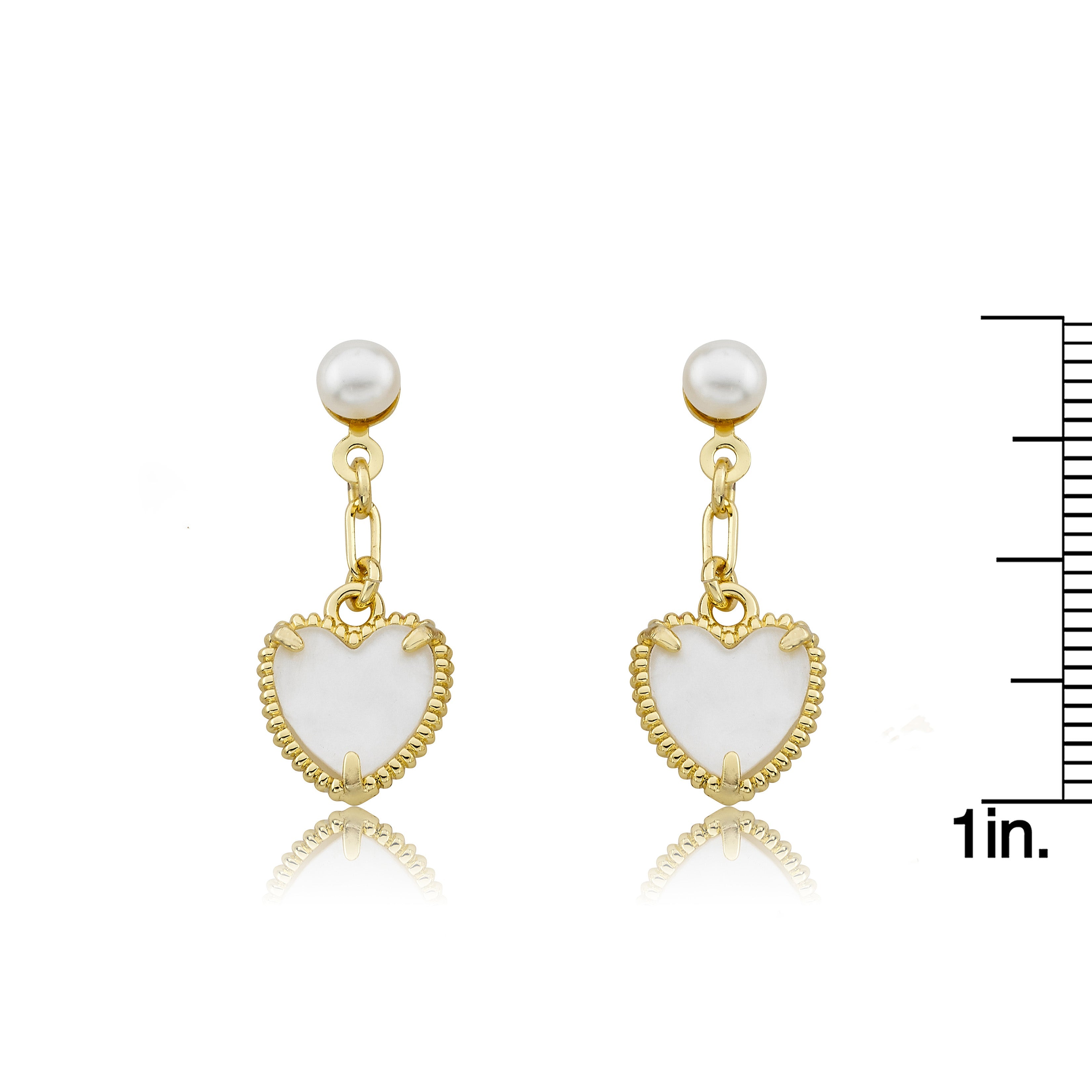 Mother of Pearl Heart Dangle Earring