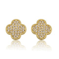 LMTS Classic! Pave Clover Stud Earring
