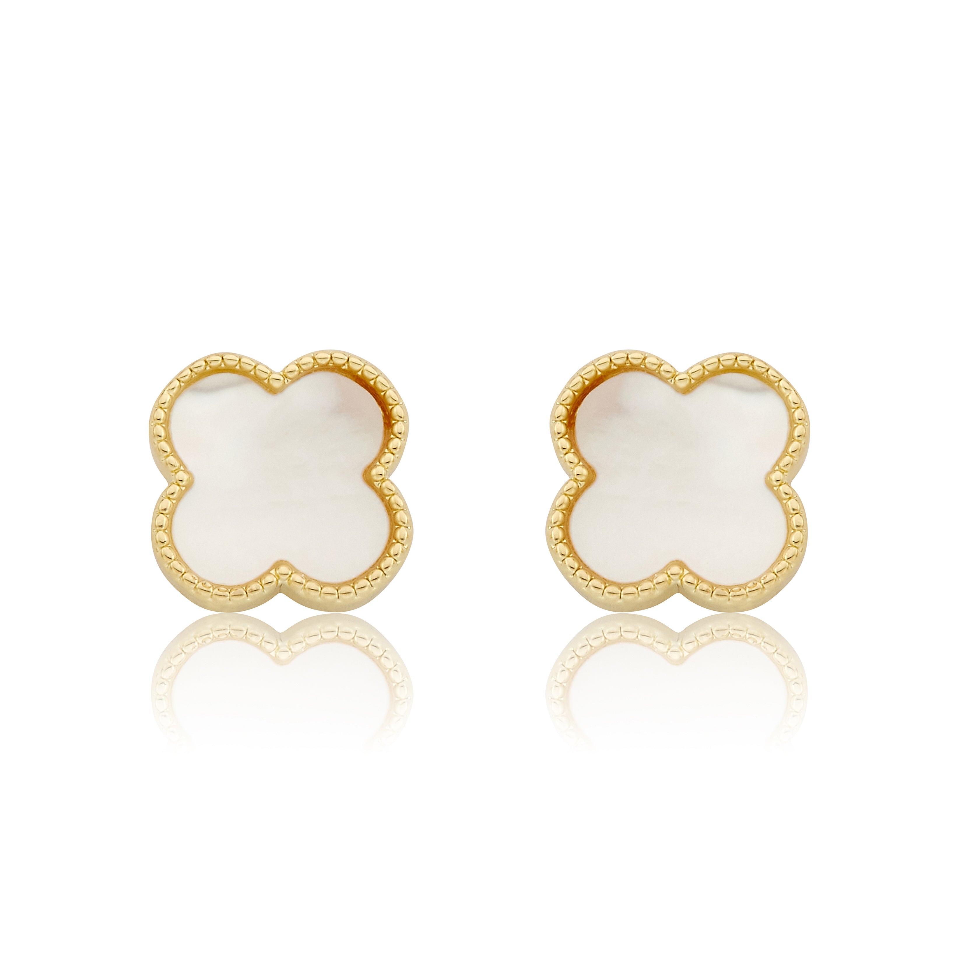 LMTS Classic! Mother Of Pearl Clover Stud Earring