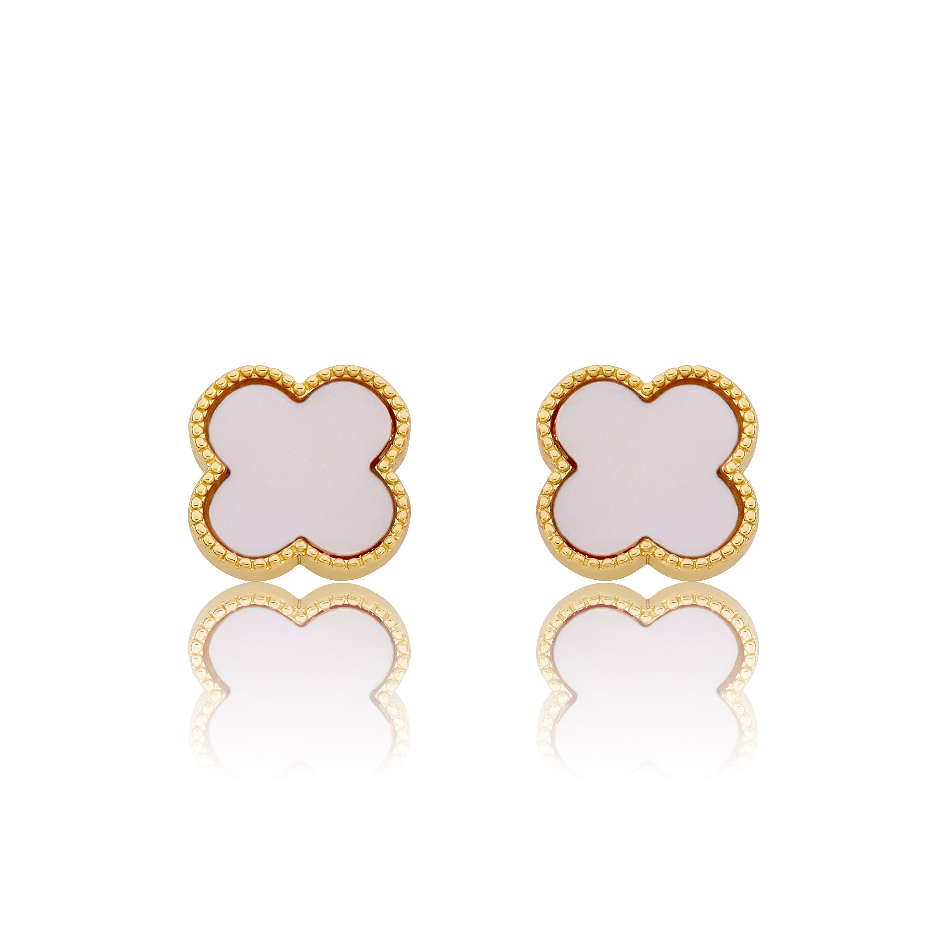 LMTS Classic! Mother Of Pearl Clover Stud Earring