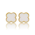 LMTS Classic! Mother Of Pearl Large Clover Stud Earring