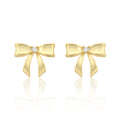 LMTS Classic! 14k Gold Plated Bow Stud Earring