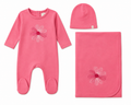 Embroidered Flower/Star Layette Set