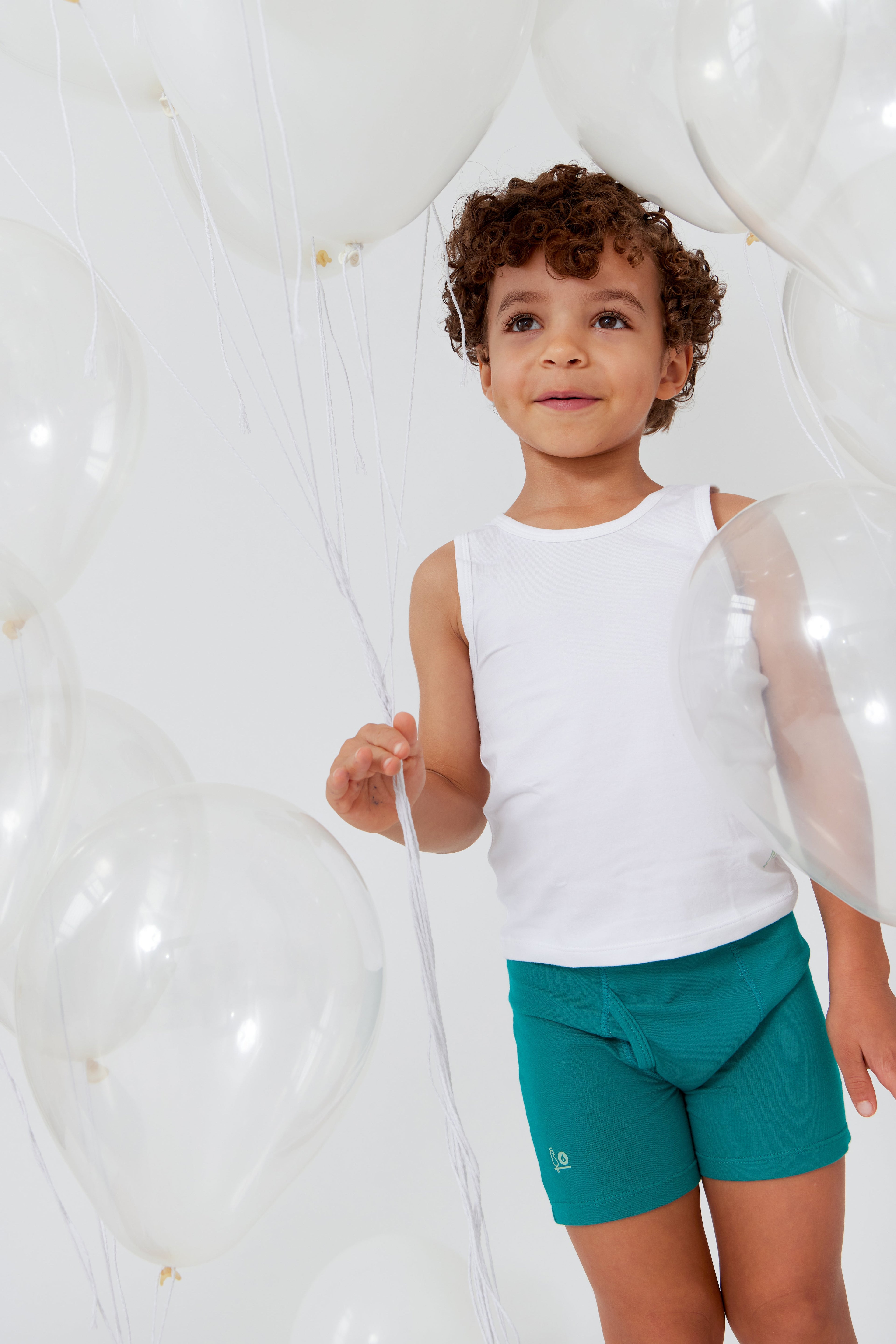 Feathers Boys Cotton Strech Tagless Boxer Briefs Underwear - (3/pack)