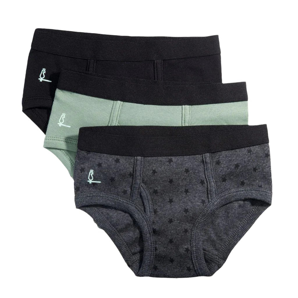 Feathers Boys' Cotton Stretch Tagless Briefs Underwear - (3/pack)