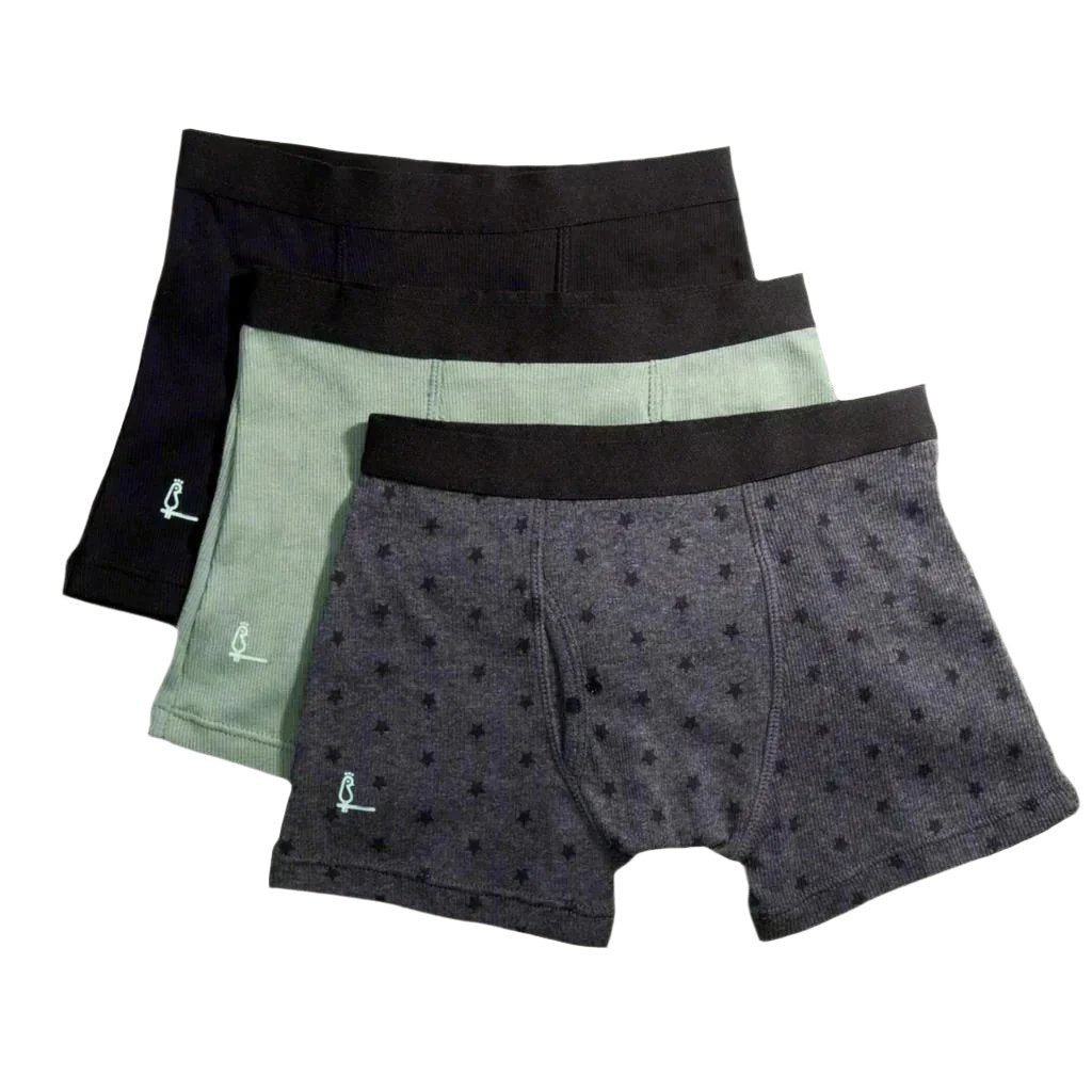 Feathers Boys Cotton Strech Tagless Boxer Briefs Underwear - (3/pack)