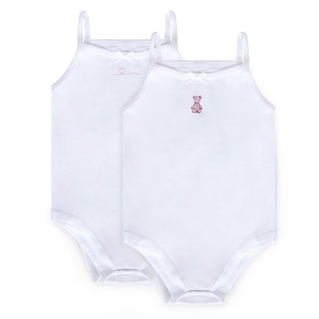 Feathers Tank Top Bodysuits for Baby Girl (2 Pack) Super Soft One-Piece Toddler Bodysuit
