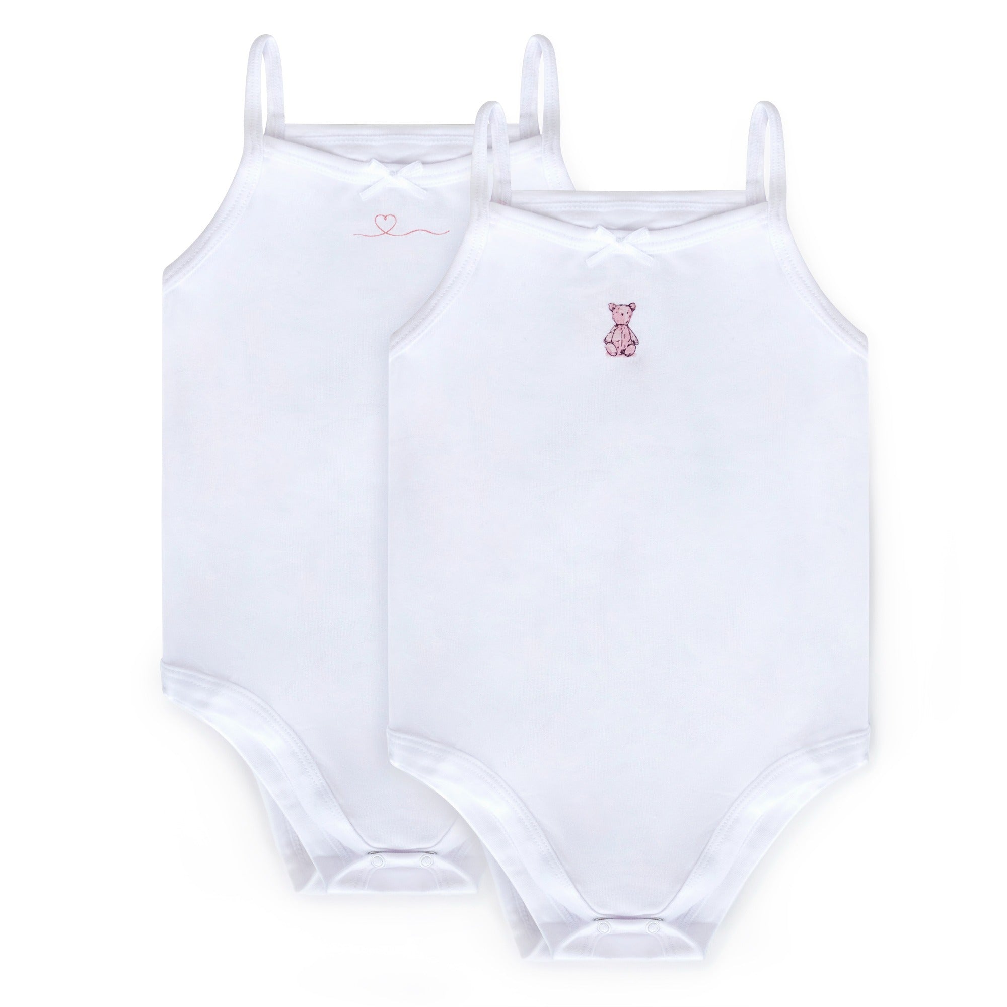 Feathers Tank Top Bodysuits for Baby Girl (2 Pack) Super Soft One-Piece Toddler Bodysuit