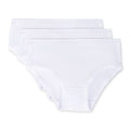 Feathers Girls Solid White Snug Fit Tagless Briefs Underwear - 100% Cotton Super Soft Panties