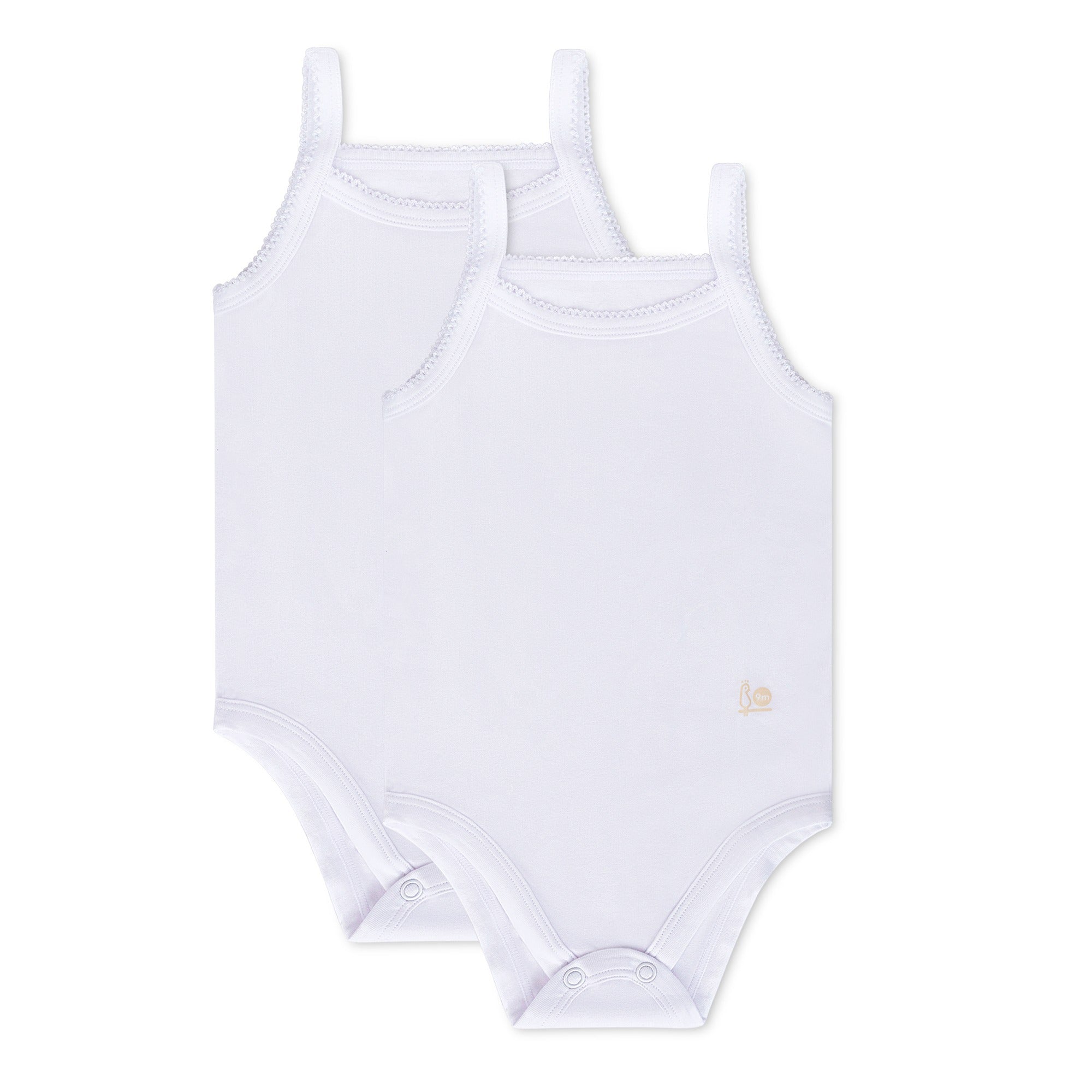 Feathers Tank Top Bodysuits for Baby Girl (2 Pack) Super Soft One-Piece Toddler Bodysuit