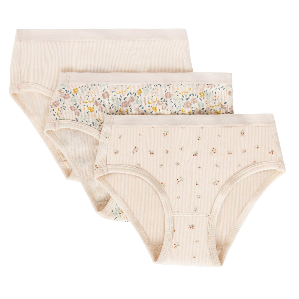 Feathers Floral Print Snug Tagless Cotton Underwear – Girls Underwear Briefs Super Soft Panties (3 Pack)