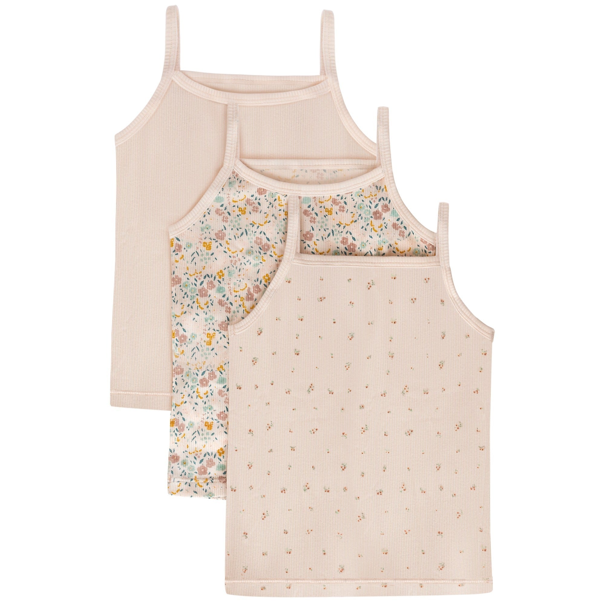 Feathers Super Soft Girls Undershirts Tagless Camisoles – Cotton Cami Girls Tank Tops (3 Pack)