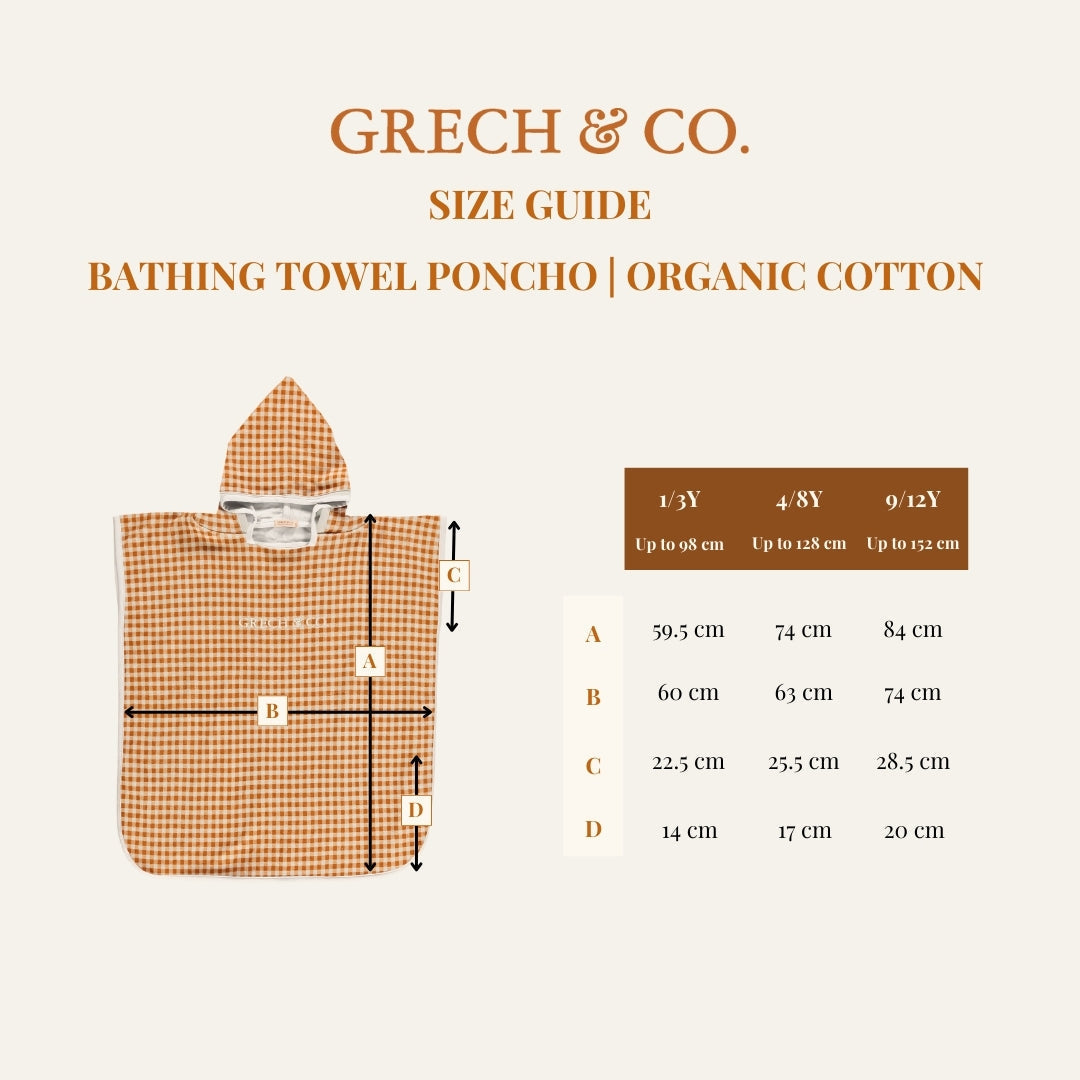 Bathing  Towel Poncho | Organic Cotton - Sunset Meadow