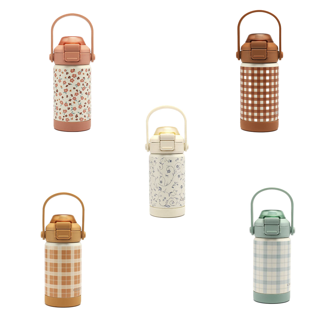 Sip + Chug 2 in 1 Thermo Water Bottle 12 oz. | Scandi Floral