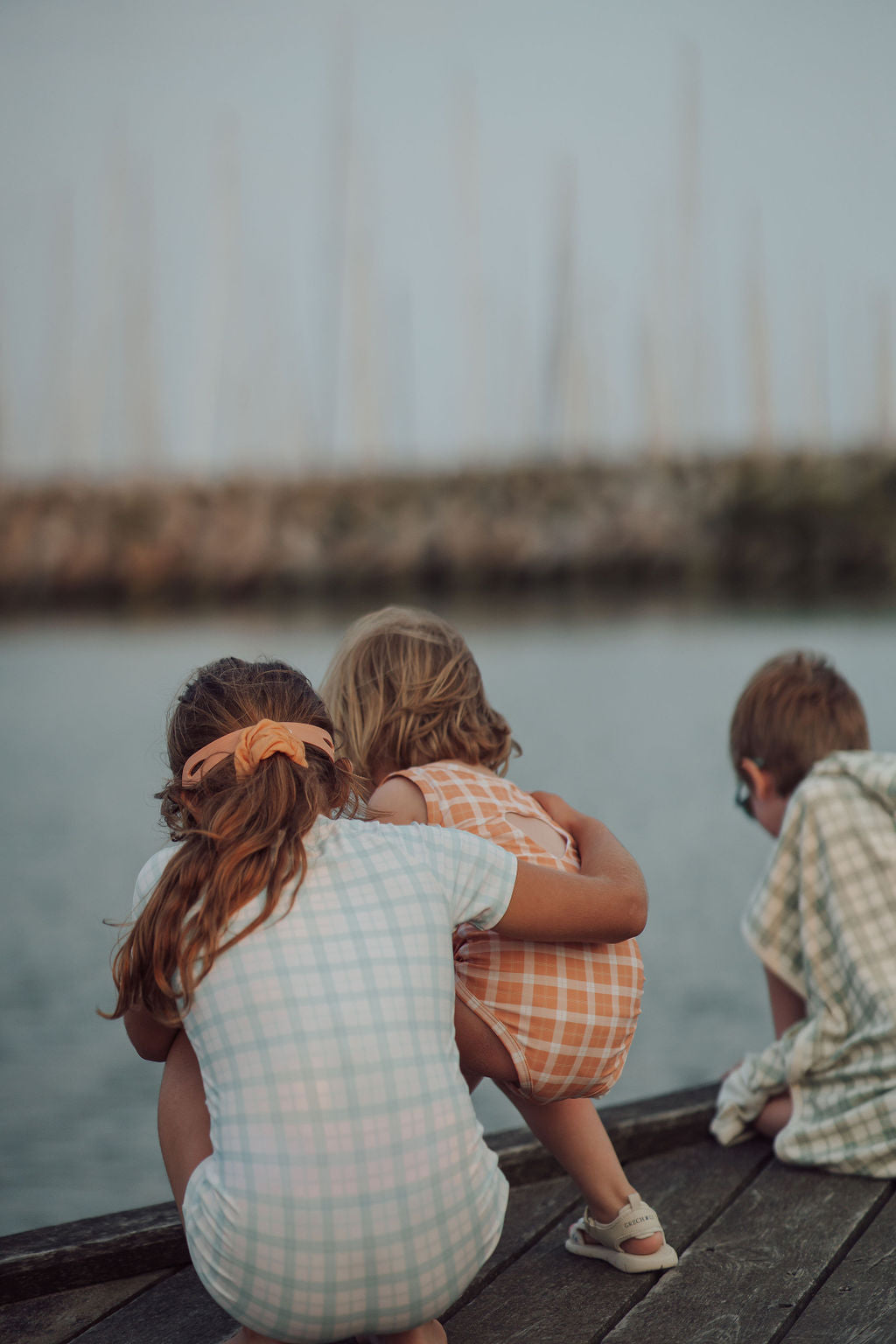 Short Sleeve Rashguard Swimsuit | UPF + Recycled - Fern Plaid