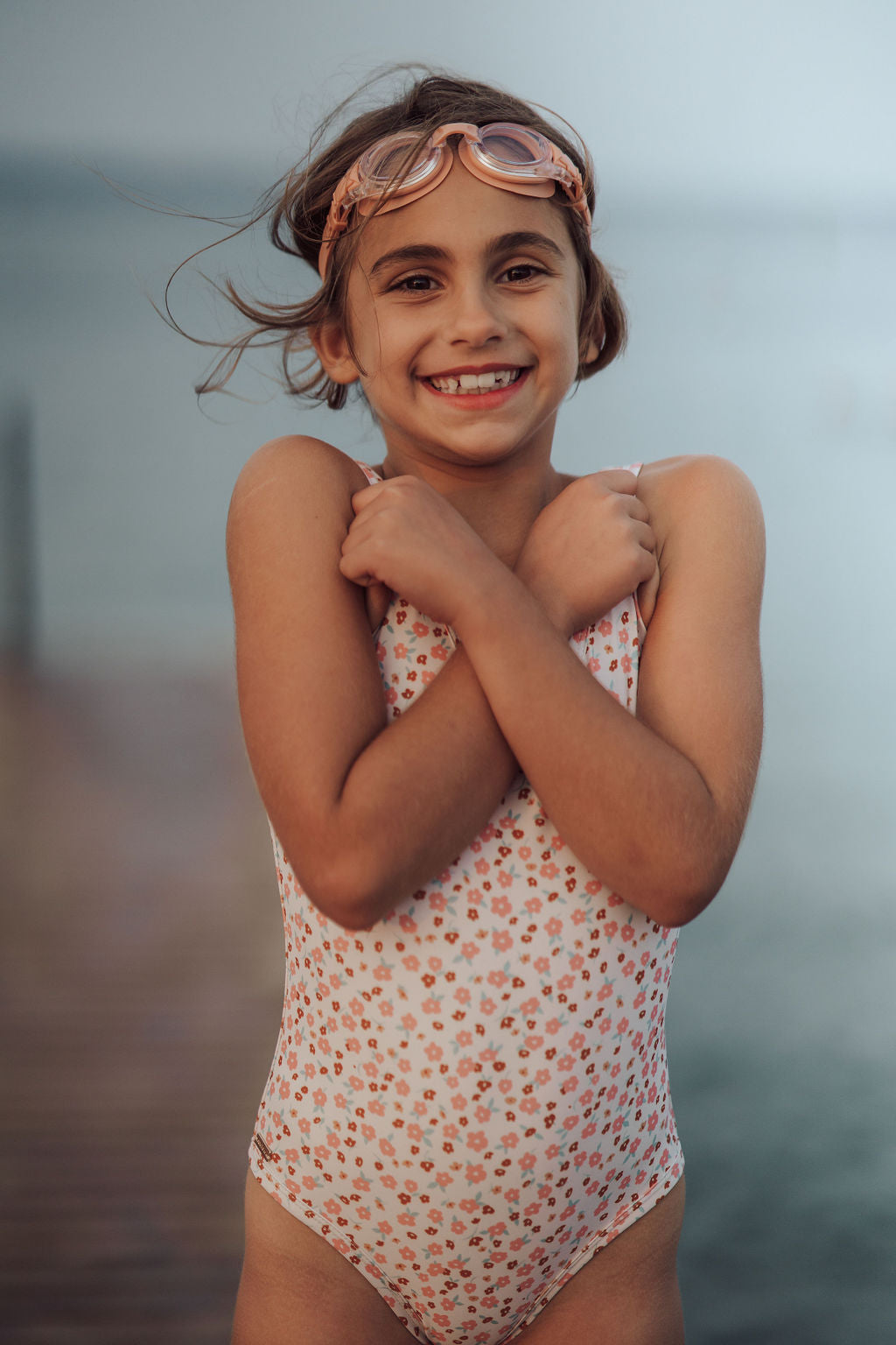 Sweetheart 1 Piece Swimsuit | UPF + Recycled - Sunset Meadow